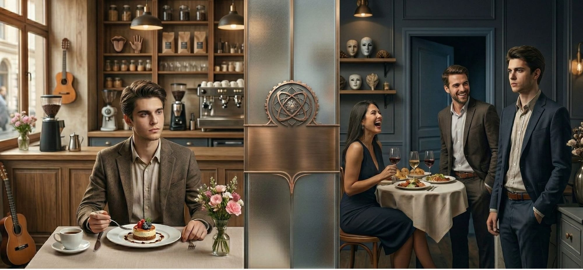 A line drawing illustrating two overlapping circles, one labeled 'Physical Anhedonia' and the other 'Social Anhedonia', with the overlap representing individuals experiencing both types.